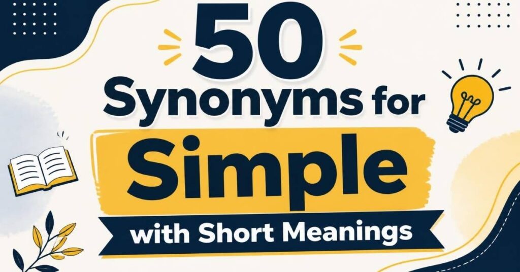 50 Synonyms for Simple with Short Meanings