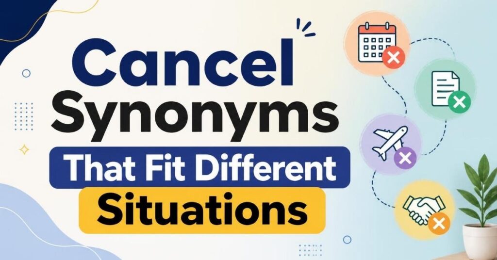 Cancel Synonyms That Fit Different Situations