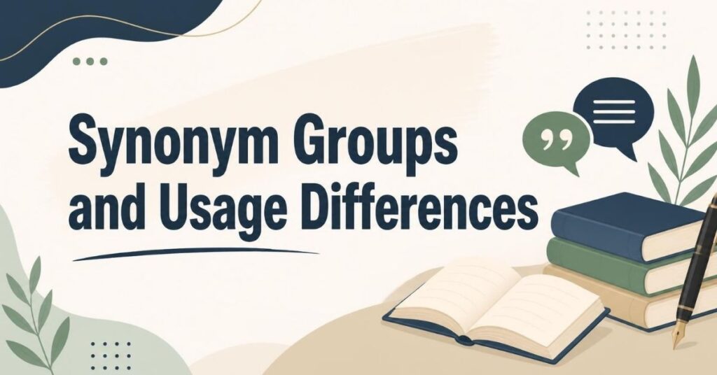 Synonym Groups and Usage Differences