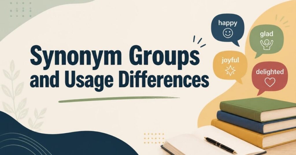 Synonym Groups and Usage Differences