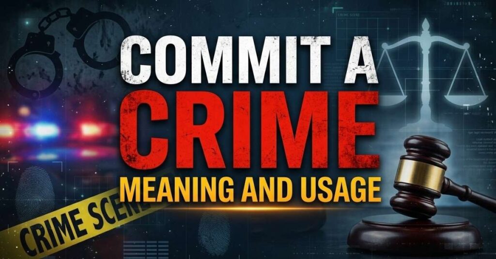 Commit a Crime Meaning and Usage