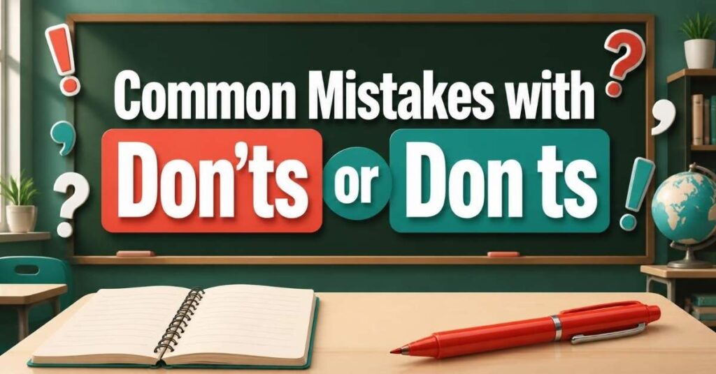 Common Mistakes with Don’ts or Don ts