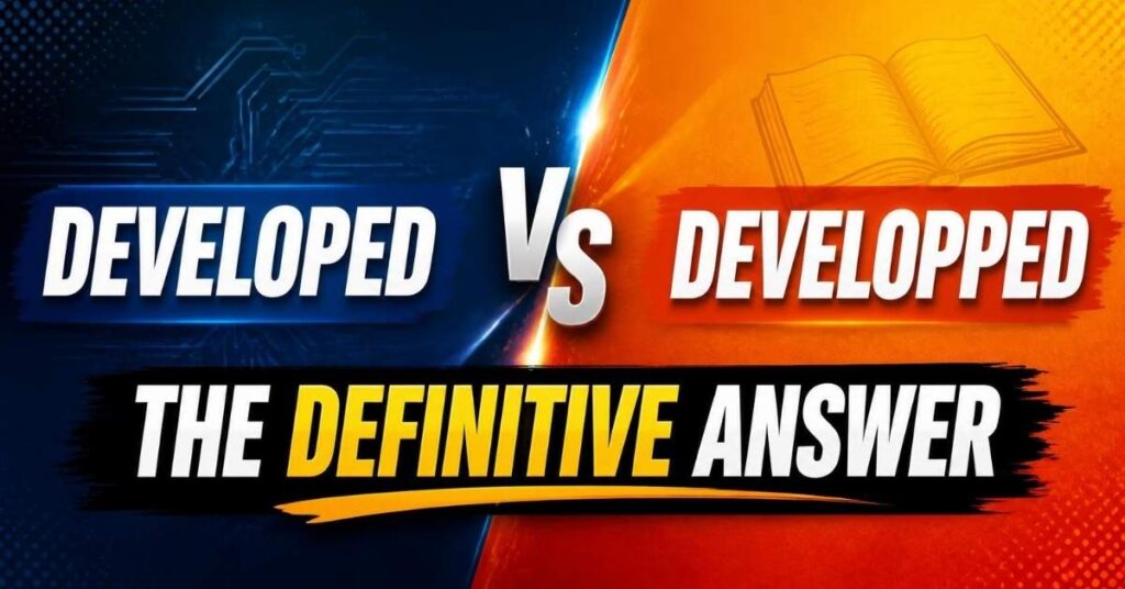 Developed vs Developped The Definitive Answer
