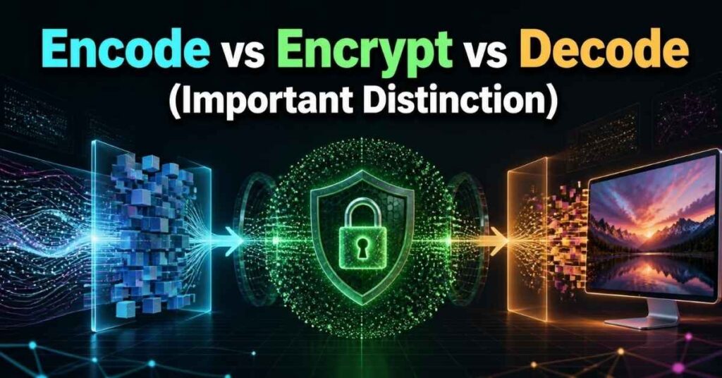 Encode vs Encrypt vs Decode (Important Distinction)