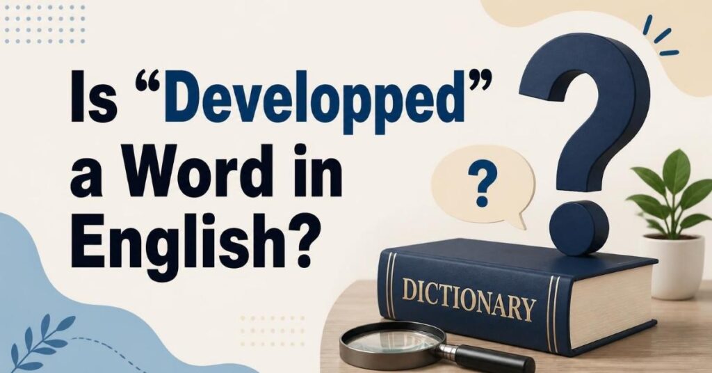 Is โDeveloppedโ a Word in English?