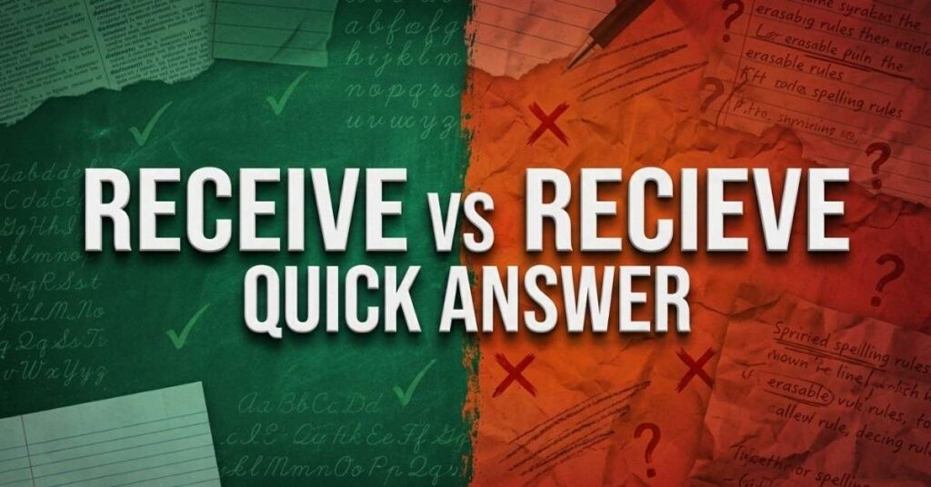 Receive vs Recieve Quick Answer