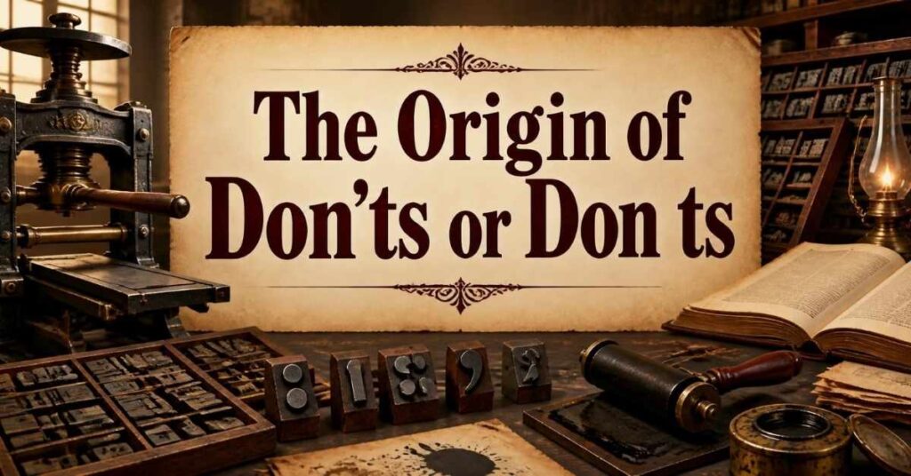 The Origin of Don’ts or Don ts